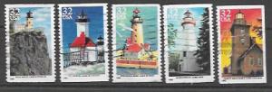US used Lighthouses #2969-73