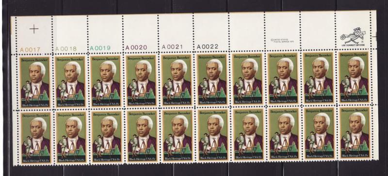 United States 1804 Set Plate Block MNH Benjamin Benneker (C)