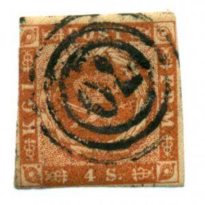 Denmark 1858 #7 U SCV(2024)=$8.50
