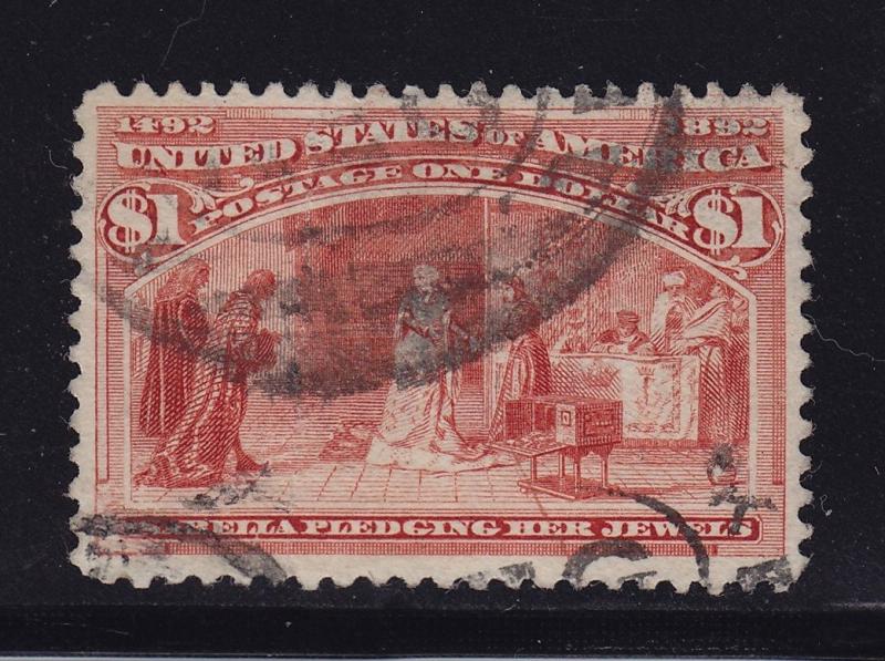 241 VF used neat cancel with nice color cv $ 600 ! see pic !