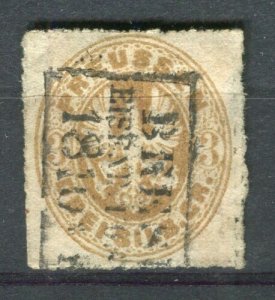 GERMAN PRUSSIA; 1863-65 early classic rouletted issue 3sgr. used fair Postmark 