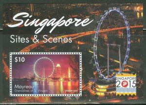 MAYREAU 2015 SITES SCENES SINGAPORE S/S CONJUNCTION WITH SINGAPORE 2015 MINT NH