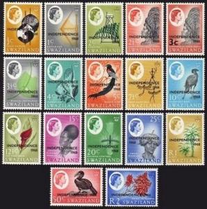 Swaziland 143-159,MNH.Michel 138-155. 1968.Artifacts,Birds,Malaria,Flowers