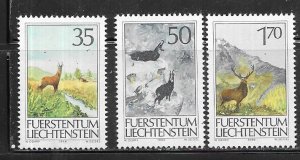 Liechtenstein #849-851  Hunting  (MNH)  CV $2.75