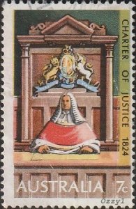 Australia #589 1974 7c Charter of Justice 1824 USED-Fine-NH. 