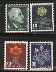 Switzerland Scott B166-9 MH* 1947 semipostal set