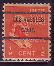 Los Angeles CA, 803-71 Bureau Precancel, ½¢ Franklin