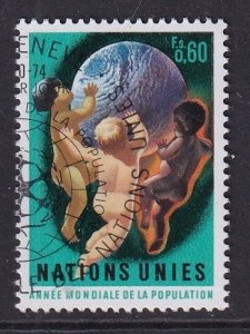 United Nations  Geneva  #43 cancelled 1974  world population year  60c