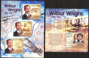 Guinea 2012 Aviation Airplanes Wilbur Wright sheet + S/S MNH