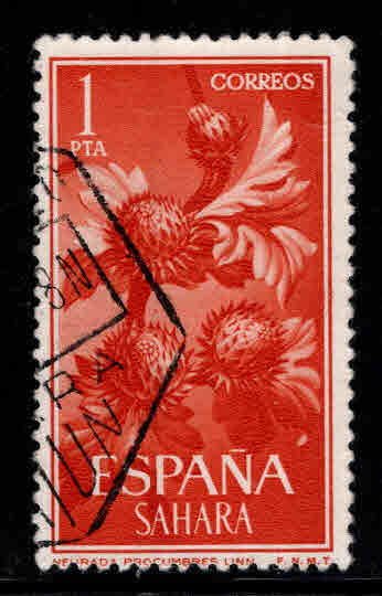 Spanish Sahara Scott 121 Used Desert flower stamp