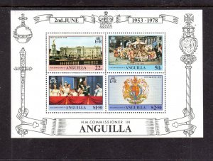 ANGUILLA #318a 1978 QEII CORONATION 25TH ANNIV. MINT VF NH O.G S/S4 aa