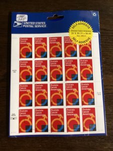 Scott #3315 Prostate Cancer Awareness Sheet of 20 Stamps - MNH-1999-US-NIP