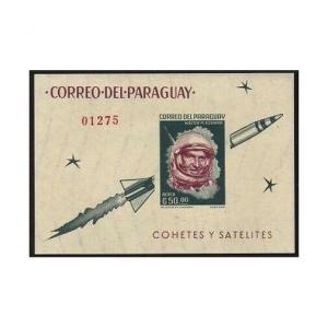Paraguay 841a perf,imperf,MNH.MiBl.60-61. Space Achievements,1964.Braun,Kennedy.