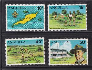 Anguilla # 95-98, Scouting, Mint Never Hinged