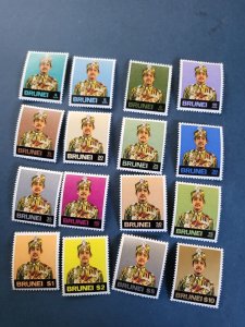 Stamps Brunei Scott #194-209 never hinged