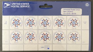 U.S. 2000 #3332 Bottom 1/2 Sheet, UPU, MNH.