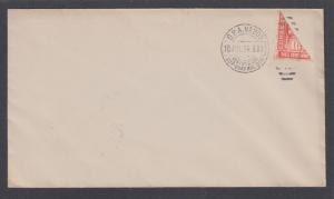 Mexico Sc 358 bisect on 1914 cover, 10 JUL 14 Guaymas favor cancel, unaddressed