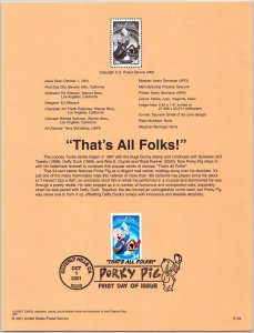 USPS SOUVENIR PAGE THAT'S ALL FOLKS! 2001