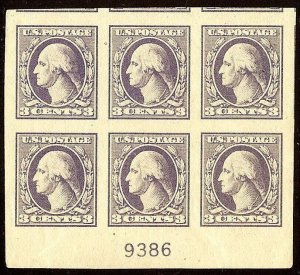 535 - XF-Sup Plate# Block 6 Mint NH Cat $130++