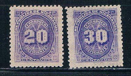 Nicaragua J19-20 LH Numeral (N0153)+