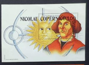 Brazil, Scott 1301, MNH, Copernicus Souvenir Sheet