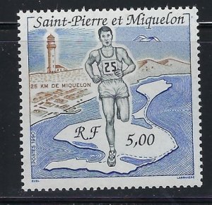 St Pierre and Miquelon 549 MNH 1990 Runner (an5563)