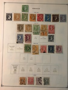 Collection of stamps of Greece on International pages, CV $470