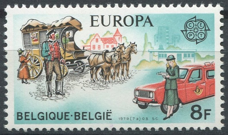 Belgium Sc#1031 MNH, , Europa (C.E.P.T.) 1979 - History of the Post (1979)