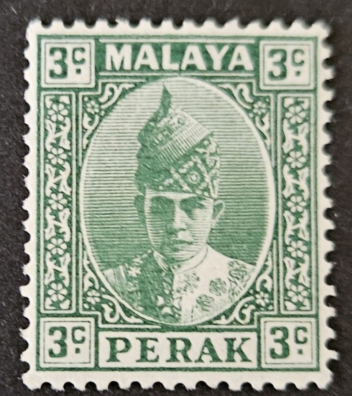 Malaya Perak 1938 SG106a MNH 3c Sultan Iskandar full-face issue