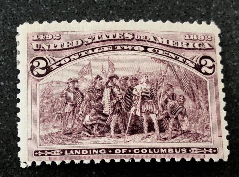 US scott # 231 2c Columbian Comm. Landing of Columbus MH