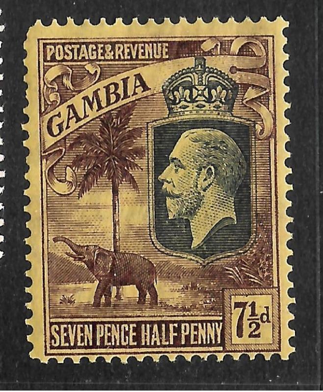 GAMBIA  1922-29  7 1/2d  KGV   MLH   SG 132