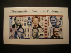 Scott 4076, 39c Distinguished American Diplomats sheet of 6, MNH Beauty