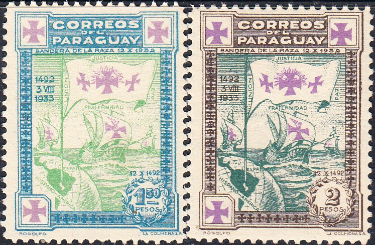 Paraguay #330-337  MNH