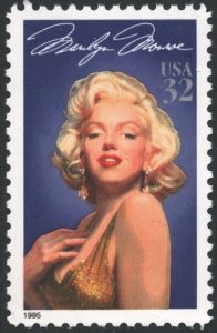 SC#2967 32¢ Legends of Hollywood: Marilyn Monroe Single (1995) MNH