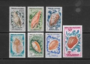 SHELLS - WALLIS AND FUTUNA #159-64,C18  MNH