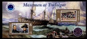 Isle of Man, Scott 1086 Battle of Trafalgar Bicentennial Souvenir sheet