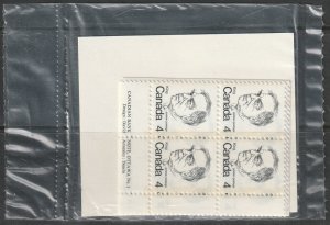 Canada 589 complete plate block set MNH