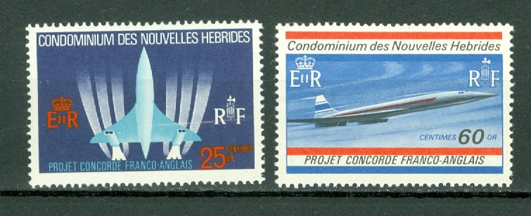 NEW HEBRIDES FRENCH... CONCORDE #149-50...SET...MINT VERY LIGHT H...$9.50