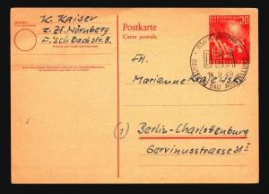 Germany 1949 DBA Event Canceled Postal Card / Light Crease - Z14916