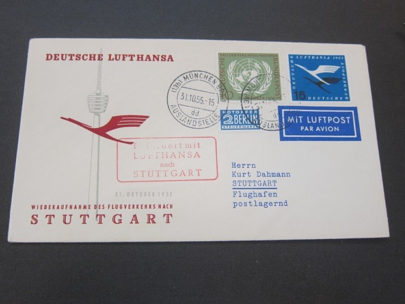 Germany 1955 FFC cover