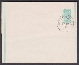 VICTORIA AUSTRALIA QV ½d newspaper wrapper Melbourne cds CTO / Specimen.....P296