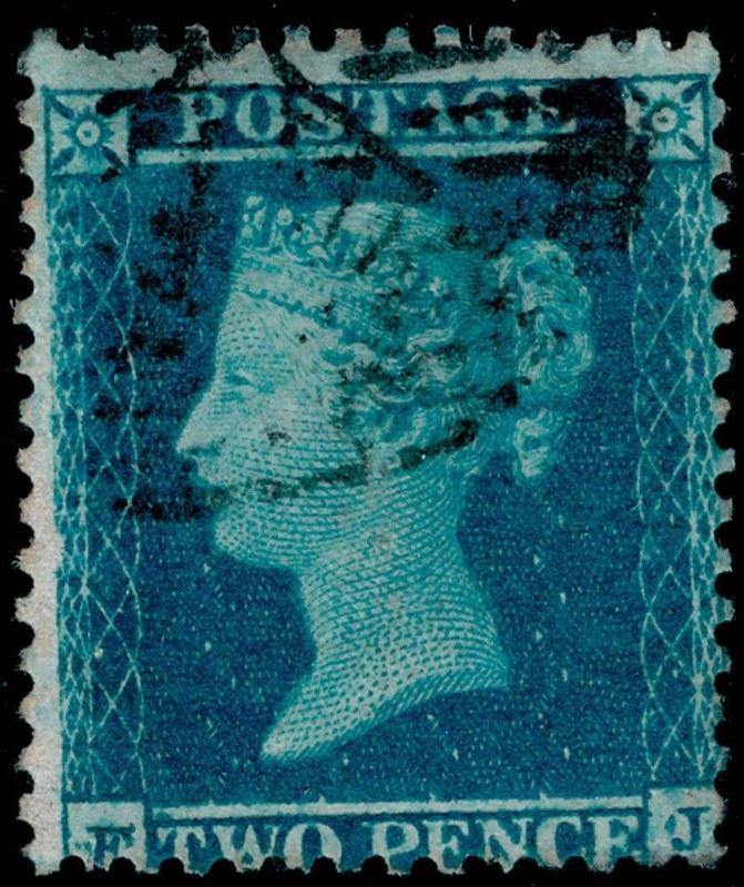 SG23, 2d blue PLATE 4, SC14, FINE USED. Cat £225.