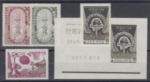 Korea Sc 223/326a MNH. 1955-61 issues, 3 cplt sets VF