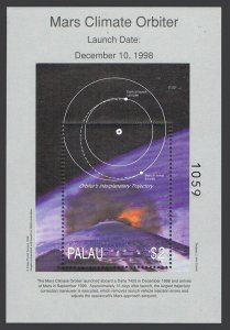 Palau 501 af, 502-505 sheets, MNH. Exploration of Mars, 1996-2001. 1999.