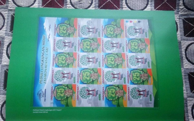 Indonesia Indonesie 2017 World Stamp Exhibition Imperf ENVIRONMENTAL#5(0001/2000