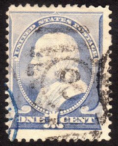 1887, US 1c, Franklin, Used, Sc 212