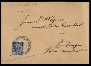 German Turkey 1898 Mi8 Cover Constantinople to Buedingen G72821