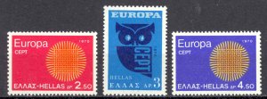 Greece Sc# 985-987 MNH 1970 Europa