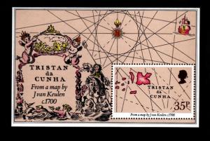 Tristan da Cunha # 293 Mint S/S Map!