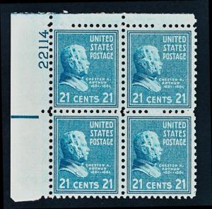 UNITED STATES 826 MNH VF, PLATE BLOCK of 4